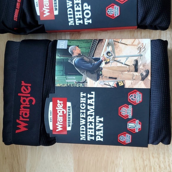 Wrangler Mens 2XL Long Underwear Thermal Top & Pants - Picture 2 of 11